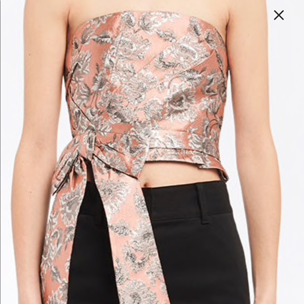PRADA Jacquard Lurex Top Alabastro